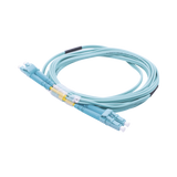 Jumper de Fibra Óptica Multimodo OM3 50/125 LC-LC OFNR (Riser), 2.0 mm, Dúplex, Aqua, 3 metros