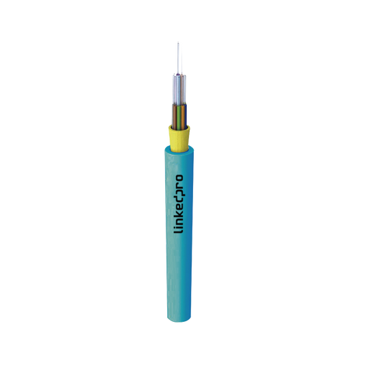 Cable de Fibra Óptica Multimodo OM4 50/125, 12 hilos, para Interior, Tight Buffer 900µm, OFNR Riser, Dieléctrica, Precio Por Metro,(Hasta 2000 metros en un solo tramo de cable)