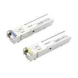 Transceptores Ópticos Industriales Bidireccionales SFP+ (Mini-Gbic) / Monomodo 1270 & 1330 nm / 10 Gbps / 10GBASE / Conector LC/UPC Simplex / DDM / Hasta 20 km / 2 Piezas