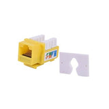Módulo Jack Keystone Cat5e con terminación 110 (Punchdown) para faceplate - Color Amarillo