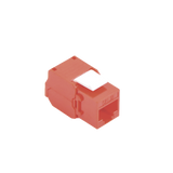 Módulo Jack Keystone Cat6 (toolless), con terminación en ángulo 180 º Color Rojo, Compatible con Faceplate y Patchpanel Linkedpro