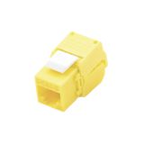 Módulo Jack Keystone Cat6 (toolless), con terminación en ángulo 180 º Color Amarillo, Compatible con Faceplate y Patchpanel Linkedpro