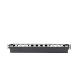Organizador de Cables Horizontal de 1U para Rack de 19", Fabricado en Polímero Resistente a Deformaciones y Rayones