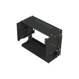 Rack Abierto de montaje en Pared, de 19in, 5 Unidades de rack, Profundidad Ajustable (8" a 12") con Charola de Uso Múltiple.