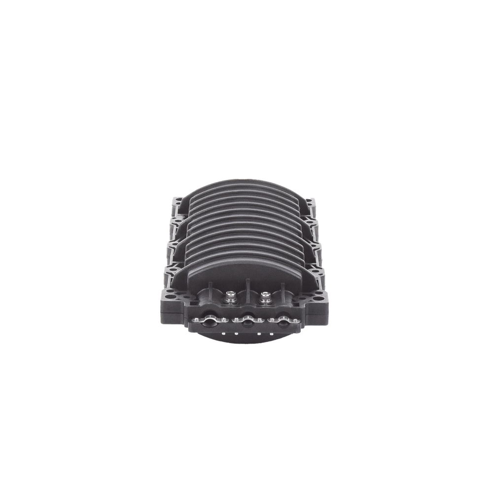 Caja de Distribuci�n de Fibra �ptica Horizontal, hasta 96 Empalmes, Exterior IP68, 3 Puertos de Entrada y Salida