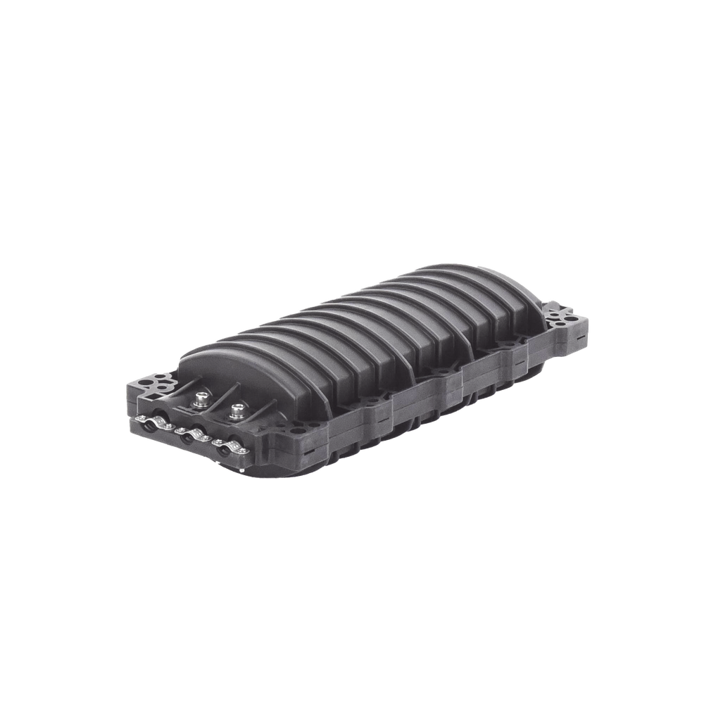 Caja de Distribuci�n de Fibra �ptica Horizontal, hasta 96 Empalmes, Exterior IP68, 3 Puertos de Entrada y Salida