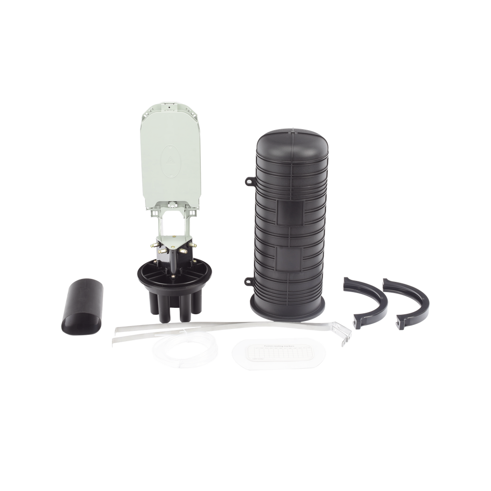 Caja de Distribuci�n de Fibra �ptica Vertical Tipo Domo, 48 Empalmes (Expandible Hasta 96 Empalmes con Charola LP-SCV-48-ST), Exterior, IP68