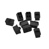 Bolsa con 25 piezas de protectores anti-polvo para puerto SFP, color negro