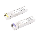 Transceptores Ópticos Bidireccionales SFP (Mini-Gbic) / Monomodo 1490 & 1550 nm / 1.25 Gbps / 1000BASE-BX / Conector LC/UPC Simplex / DDM / Hasta 80 km / 2 Piezas