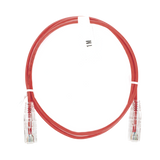 Cable de Parcheo Slim UTP Cat6 - 1 metro, Rojo, Diámetro Reducido (28 AWG)