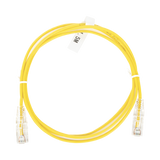 Cable de Parcheo Slim UTP Cat6 - 1.5 m Amarillo Diámetro Reducido (28 AWG)