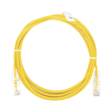Cable de Parcheo Slim UTP Cat6 - 3 m Amarillo Diámetro Reducido (28 AWG)