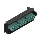 Placa Acopladora LightVerse, 6 Conectores Dúplex LC/UPC, Acepta hasta 12 fibras Multimodo OM3 y OM4  (No Shuttered)