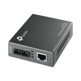 Convertidor Fibra Óptica Monomodo /  1 Puerto RJ45 10/100 Mbps / Puerto Fibra Óptica SC 100 Mbps / Hasta 20 kilometros / Plug and Play