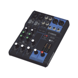 Mezcladora de Audio | 6 Canales | 2 entradas de micro/6 de línea (2 mono + 2 estéreo) | Alimentación Phantom