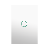 (ZWAVE) Interruptor On/Off panel táctil touch inalámbrico Zwave Plus 1 boton. No requiere cable neutro, Compatible con Hubitat HC8, Álula  M2M, otros