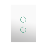 (ZWAVE) Interruptor On/Off panel táctil touch inalámbrico Zwave Plus 2 botones. Compatible con Hubitat HC8, Álula  M2M, otro