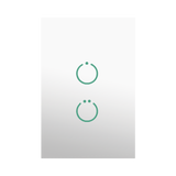 (ZWAVE) Interruptor On/Off panel táctil touch inalámbrico Zwave Plus 2 botones. No requiere cable neutro, Compatible con Hubitat HC8, Álula  M2M, otros