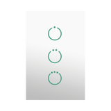 (ZWAVE) Interruptor On/Off panel táctil touch inalámbrico Zwave Plus 3 botones. Compatible con Hubitat HC8, Álula  M2M, otro