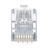Plug RJ45 Cat5e, Para Cable UTP de Calibres 24-26 AWG, Chapado en Oro de 50 micras, Paquete de 50 piezas