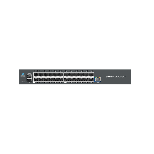 Switch cnMatrix EX3024F Ideal para Distribución en una Red Empresarial / 24 Puertos de Fibra Óptica SFP+(10 Gbps) / Capa 2 y Capa 3 / Doble Fuente de Alimentación en Corriente Alterna / Gestión Gratuita Desde la Nube