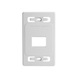 Placa de pared modular MAX, de 2 salidas, color blanco, version bulk (Sin Empaque Individual)