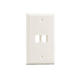 Placa de Pared Vertical, Salida Para 2 Puertos Keystone, Color Marfil
