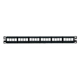 Panel de Parcheo Modular Keystone (Sin Conectores), de 24 Puertos, Espacio Para Identificación con Etiqueta Adhesiva,  1UR