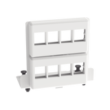 Patch Panel de 8 Puertos Keystone, Para Uso con Gabinetes Multipropósito, de Instalación a Presión, Color Blanco
