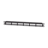 Panel de Parcheo Modular Keystone (Sin Conectores), Numerado y Espacio para Etiquetas, de 24 puertos, 1UR