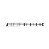 Panel de Parcheo Modular de Alta Densidad, Keystone (Sin Conectores), Identificación con Etiqueta Adhesiva, de 48 Puertos en 1 UR