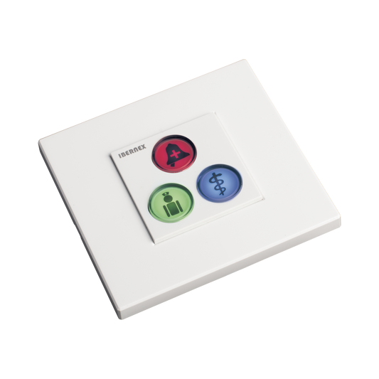 Modulo de 3 Botones iluminados con Lector RFID 125 KHz / Alarma / Cancelar y Código Azul / BUS RS485 / Compatible con NX0019/B, NX1021 y NX0015