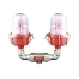 Lámpara de Obstrucción Roja Certificada/ Luz Fija Tipo L-810 Doble LED/ 120 - 240 Vca/ Luz Infraroja