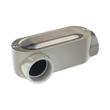 Caja oval roscada tipo LR de 1 1/4" (31.8 mm) Incluye tapa y tornillos.