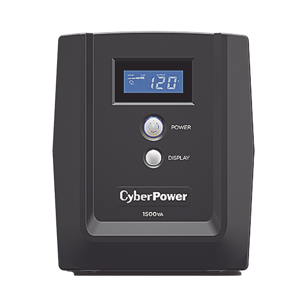 UPS de 1500 VA/900 W, Topología Línea Interactiva, Entrada 120 Vca NEMA 5-15P, y 8 Salidas NEMA 5-15R, Con Regulador de Voltaje (AVR)