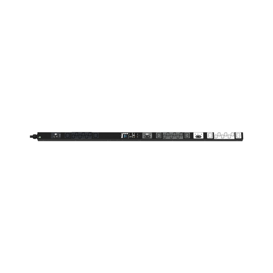 PDU Monitoreable (MI) para Distribución de Energía, Enchufe de Entrada NEMA L21-30P, Con 18 Salidas C13 y 6 C19, de Instalación Vertical, 208 Vca, 30 Amp