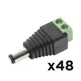 KIT DE 48 CONECTORES MACHO JR52 PARA ALIMENTACIÓN A 12 Vcc