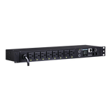 PDU Switchable por Toma, Para Distribución de Energía, Entrada 120 Vca NEMA 5-15P, Con 8 Salidas NEMA 5-15R, Horizontal 19in, 1UR