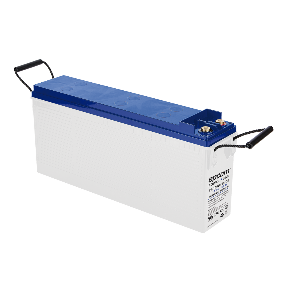 Batería Ciclo Profundo 12V, Terminales Laterales , 100 Ah / AGM-VRLA / Uso en Aplicación Fotovoltaica /Terminales Tipo Tornillo T4