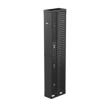 Organizador Vertical PatchRunner™, Doble (Frontal y Posterior), Para Rack Abierto de 45 Unidades, 10in de Ancho, Color Negro