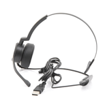 Audífonos USB de Diadema MONO con Audio HD / Micrófono con Cancelación de Ruido / Calidad para uso en Oficina