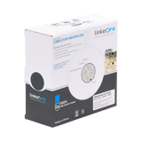 Bobina de cable de 100m, Cat5e, 24 AWG, color Gris, UL, para aplicaciones en videovigilancia, redes de datos. Uso Interior