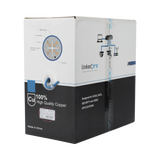 Bobina de Cable de 305 Metros (1000 Pies) Cat6+, CMR, Calibre 23 Alto Rendimiento, ETL, UL, Color Azul, Super Flexible, para Aplicaciones de Video Vigilancia, Video HD, y Redes de Datos. Uso Interior.