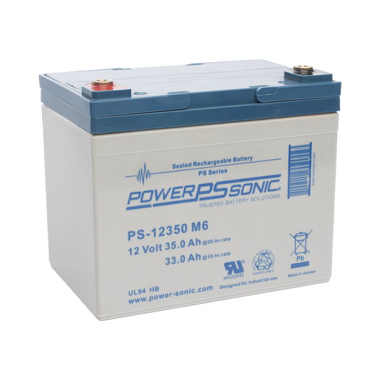 Batería 12V, 35AH, Para Respaldo, Tecnologías AGM/VRLA, 5 Años Vida Útil, Terminales M6, Reconocida UL