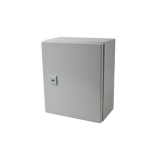 Gabinete de Acero IP66 Uso en Intemperie (250 x 300 x 150 mm) con Placa Trasera Interior Metálica y Compuerta Inferior Atornillable (Incluye Chapa y Llave T).