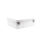 Gabinete de Plástico ABS, Uso en Intemperie IP66 (350 x 460 x 160 mm) Cierre por Broche Inoxidable y Permite Cerrado con Candado y Llave (Perno 5mm) No Incluido