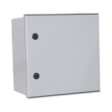 Gabinete de Poliéster IP65 Uso en Intemperie (400 x 400 x 200 mm) con Placa Trasera Interior de Plástico (Incluye Chapa y Llave).