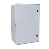 Gabinete de Poliéster IP65 Uso en Intemperie (600 x 800 x 300 mm) con Placa Trasera Interior de Plástico (Incluye Chapa y Llave).