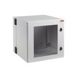 Gabinete Industrial ProTek de Puerta con Ventana, Protección NEMA Tipo 12; IP55; IK10, Abatible, Fabricado en Acero, 12 UR, Color Gris Claro