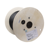 Bobina de Cable UTP de 4 Pares, PanNet, Para Exterior con Gel, Cat6 (23 AWG), Industrial para Climas Extremos, Color Negro, 305 m